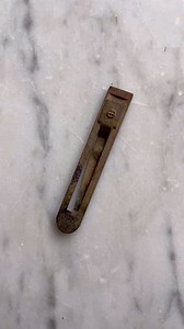 Can you identify this artifact? Our favourite detectorists are known as @thediggingdudes and they discovered this object 2 inches below ground beside our driveway. If you know what it is, let us know in the comments. Correct answers will be entered in a draw to win a Mysteries of the Keyhole House T-shirt. The winner will be announced on Wednesday morning. | The Keyhole House
