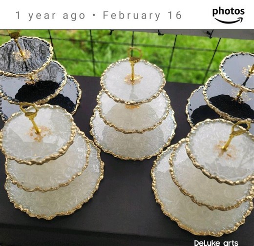 Extra Large Resin Tiered Tray for Weddings – Handmade Anniversary Decor, Custom Resin Display Stand, Special Occassion Serving Tray - Etsy
