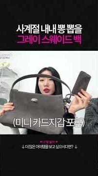 그레이 스웨이드백.. 감다살....ㄷㄷ ㅣ 출근 가방 추천