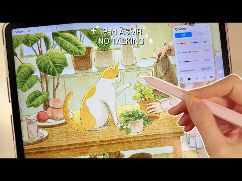 Cozy iPad Drawing ASMR | Procreate & Paperlike Apple Pencil Sounds