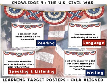 Knowledge 9 The U.S. Civil War | Learning Target I Can Statements Posters | Gr 2