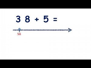Add a single-digit number to a two-digit number on a number line