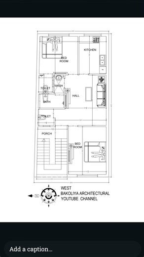 Best 22x42 House Plan 😱 West Facing Vastu #Shorts#autocad #sketchup #yt #plan #layout#architecture