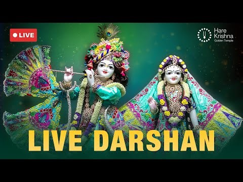 🔴LIVE Darshan | Hare Krishna Golden Temple | Hyderabad | Banjara Hills | Live ISKCON