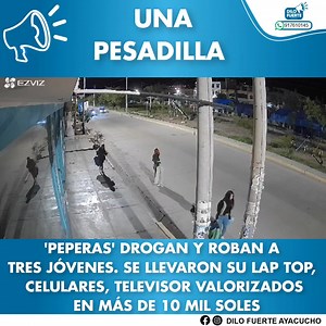 🫢🫣'PEPERAS' DROGAN Y ROBAN A TRES JÓVENES. SE LLEVARON SU LAP TOP, CELULARES, TELEVISOR VALORIZADOS EN MÁS DE 10 MIL SOLES | #UnaPesadilla Lo que se presentó como una noche de aparente diversión acabó en una verdadera pesadilla para tres jóvenes amigos que fueron ‘pepeados’ y asaltados por tres mujeres que conocieron en una fiesta. El hecho ocurrió el último domingo 5 de enero de 2025 al promediar las 3 de la mañana. El encuentro fue en un espacio nocturno en Maravillas y luego fueron al cuart