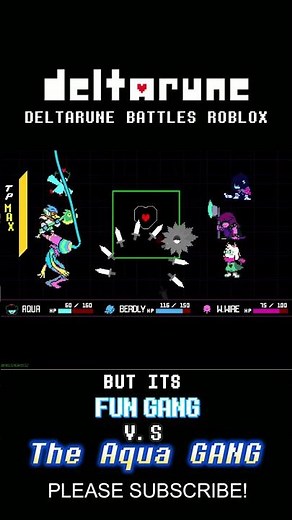 AQAU AND BERDLY VS THE FUN GANG DELTARUNE/UNDERTALE BATTLE FIGHT #deltarune #undertale #gaming #fy