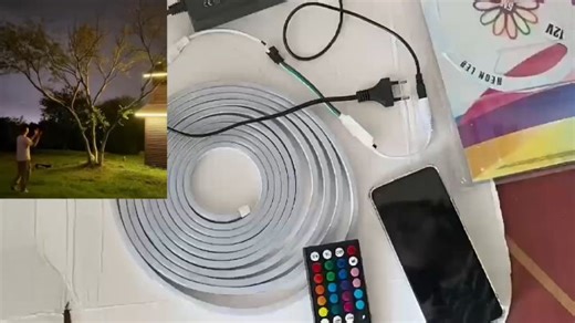 ไฟนีออน RGB LED บลูทูธอัจฉริยะกันน้ำได้รูปทรง DIY ไฟบาร์นีออนควบคุมแอปไฟสร้างบรรยากาศปาร์ตี้ในครอบครัว RGBIC Dreamcolor Chasing Strip | Lazada.co.th