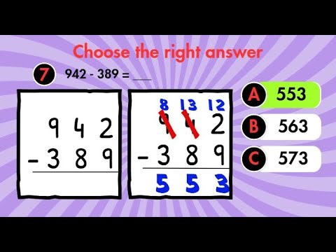 15 3-Digit Subtraction Quiz Exercises for Kids