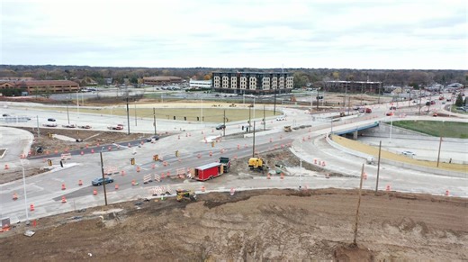 Diverging diamond intersection at I-43 and Brown Deer Road expected to open