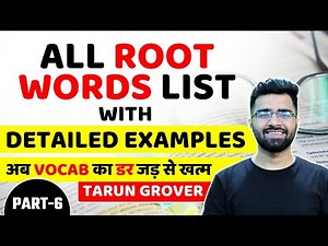 Root Words (Part -6) | The Best way to Improve Vocabulary | Tarun Grover