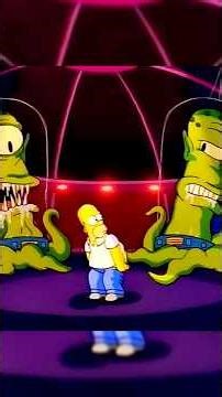 Homer is captured by aliens #simpson #thesimpsons #cartoon