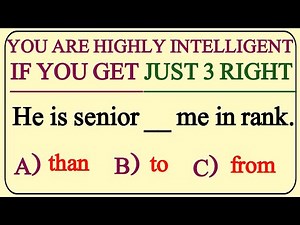 YOU ARE HIGHLY INTELLIGENT IF YOU GET JUST 3 RIGHT #advancedgrammar #quiz
