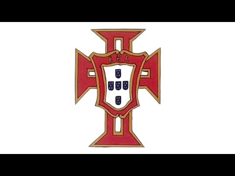 How to draw Portugal National football team logo.🇵🇹