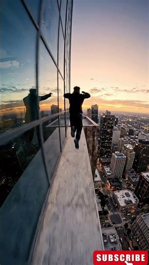 Parkour Athlete Jumps Skyscraper #short #trendingshorts