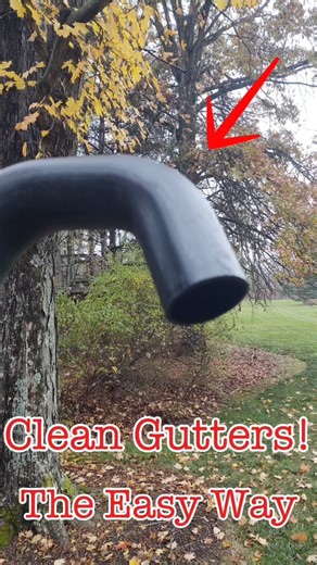 Easiest way to clean gutters, Stay off that ladder! #shorts #gutters #guttercleaning