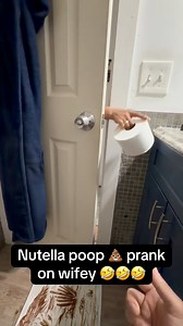 Nutella poop 💩 prank on wifey 🤣🤣 #fypageシ #husbandandwifecomedy #funnyvideos #viral #funny Team Loca Mom | Ralph Lopez