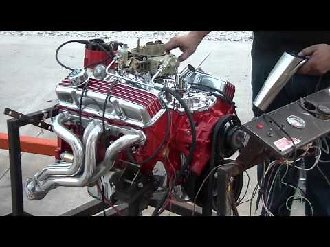 Chevy 383 Stroker running on engine break in stand