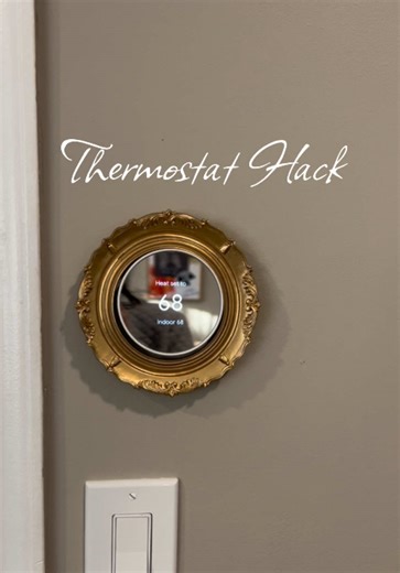 Turning an eyesore into decor 👏 Framing your thermostat is the easiest home hack to instantly elevate a plain wall. Instead of letting it stick out, add a simple picture frame around it so it blends into your gallery wall or decor. Small design tricks like this make your home feel more intentional without spending a lot. #HomeDecorHack #DIYHomeDecor #HomeStylingTips #InteriorDesignTips #HomeDecorInspo