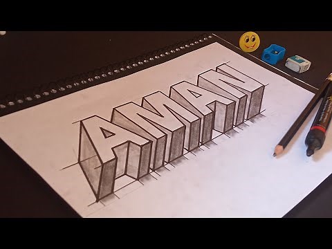 3D NAME ART | 3D NAME DRAWING TUTORIAL