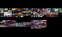 Mix of 8 videos from youtube : All Blue Sky, Dreamworks, Sony, Nickelodeon illuminationdisney pixar movies playing at the same time