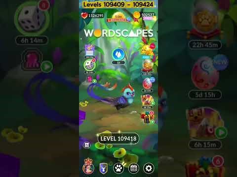 Wordscapes MASTER LEVELS 109409 to 109424 gameplay | Answers | Solutions