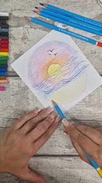 Create A Sunset Scene Using Watercolour Pencils | Cardmaking Demo | Sue Wilson - Beach Collection