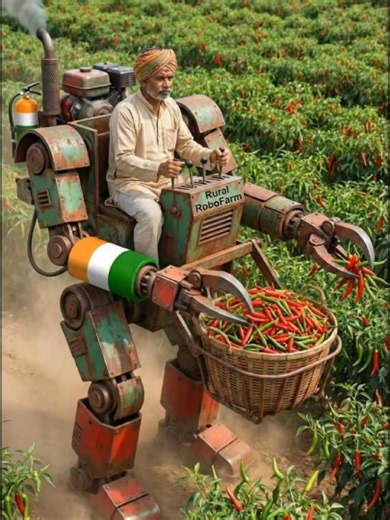 Innovative Green Chilli Harvesting Robot Machine