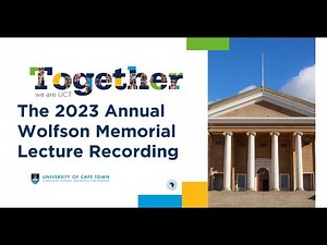 UCT Annual Wolfson Memorial Lecture: Prof Matthew Broome from University of Birmingham