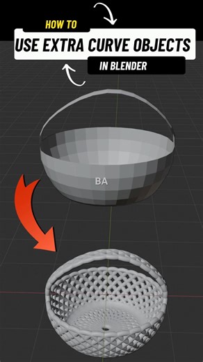 Extra curved objects in blender 3D animation #blender #animation #tutorial #filmora