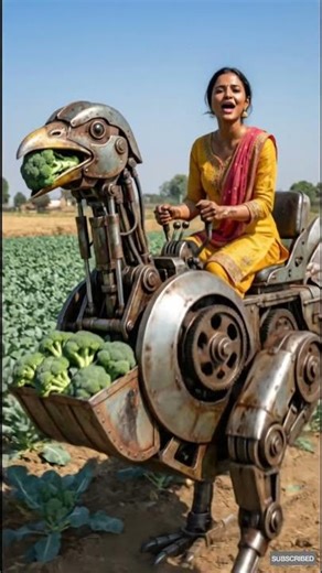 AI Farming Revolution | Giant Hen Robot Working in India #shorts #aishorts #aifarming