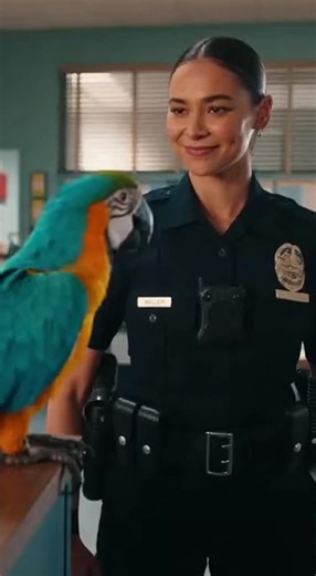 Why Didn’t You Divorce Him? 😂🦜 The parrot takes flirting to a whole new level and asks the question nobody dares to ask. Even the officers can’t stop laughing. #parrotlover #funnypets #talkingparrot #funnyreels #funnyanimals