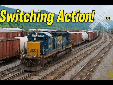 Switching Railroad Cars in Clifton Forge Yard | Real Railroading Action in Virginia