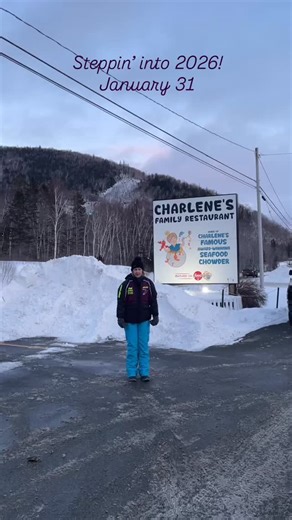 Steppin’ into 2026! January 31! Best way to end a day of snowmobiling is with a bowl of Charlene’s famous seafood chowder in Whycocomagh. If you’ve never tried it, put it on your bucket list! #seafoodchowder #stepswithsabra #steppininto2026 | Sabra MacGillivray Dance & Wellness