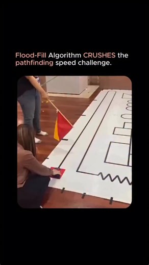 Luminica AI on Instagram: "Ever wonder how tiny robots zoom through mazes so fast? It’s not magic, it’s AI! This robot isn’t just following a line. It uses a smart system called the Flood-Fill Algorithm to map the whole maze in its brain. It’s like playing a video game where every square tells the robot exactly how many steps it is from the finish line. It just picks the lowest number every time! This allows the robot to find the absolute quickest path, not just the shortest one, making the comp