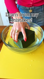 27K views · 74 reactions |  How to properly hydrate flower foam! Let it float and saturate until it sinks! #floraldesign #florist #craft #weddingflowers #diywedding | Adventures with Jeff & Lauren | Facebook