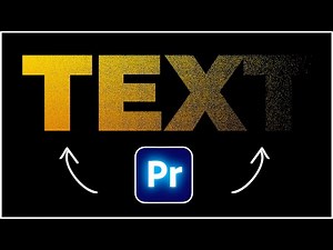 Particle DISPERSION Text Effect In Premiere Pro