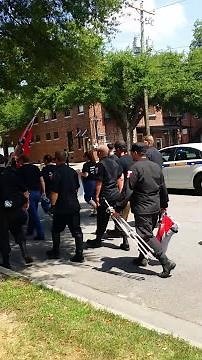 KKK marchers going to Rally