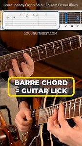 This Solo Lick Is Just a Bar Chord Shape #guitarlesson #guitarcraft