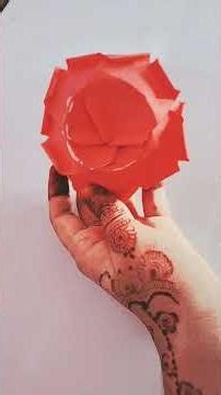 how to make flower with paper | red paper