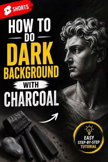 How to do a dark background #charcoaldrawing #charcoalpowder #art