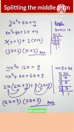 Splitting the middle term 🌻