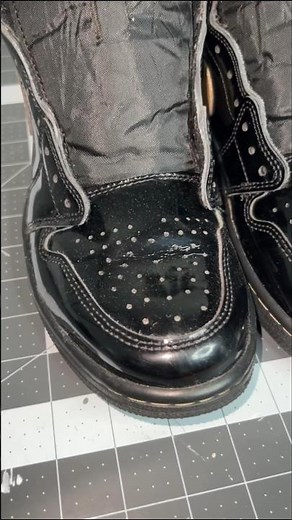How To Remove Creases From Patent Leather Sneakers‼️ #shorts #sneakers