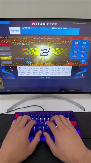 Fast & Furious #keebtok #mechanicalkeyboard #satisfyingsounds #nitrotype #typingasmr #gmkkeycaps