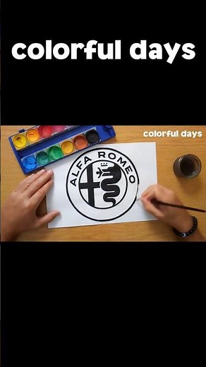 ALFA ROMEO logo painting