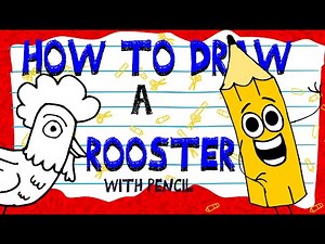 How to Draw a Rooster with Pencil: Fun and Easy Step-by-Step Cartoon Drawing Tutorial for Kids!