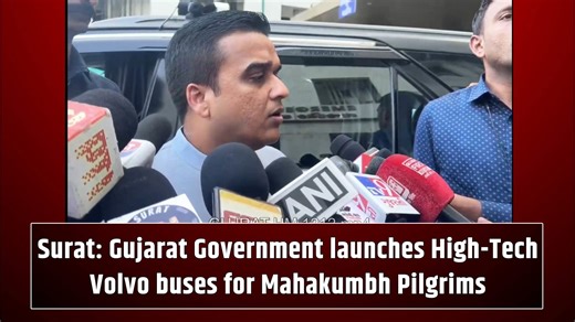 Surat: Gujarat Government launches High-Tech Volvo buses for Mahakumbh Pilgrims