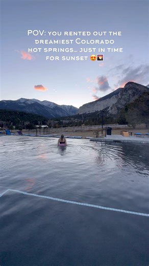Did you know you can rent out the infinity pool at @mountprincetonhotsprings.fun during the week for private soaks and parties?! Perfect for a romantic date night! 🏔️♨️🫧📍Mount Princeton Hot Springs is located just 2.5 hours from Denver or Colorado Springs and is my new favorite spot to relax! It is open all year round and is even more magical in the snow 😍❄️To book you have to reserve the pool 48 hours in advance! Tag someone you want to take here and follow for more! #explorecolorado #mtpri