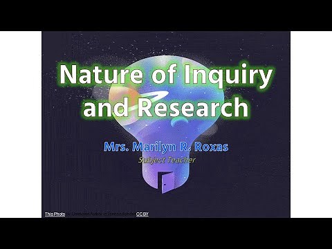 Lesson 1: Nature of Inquiry and Research
