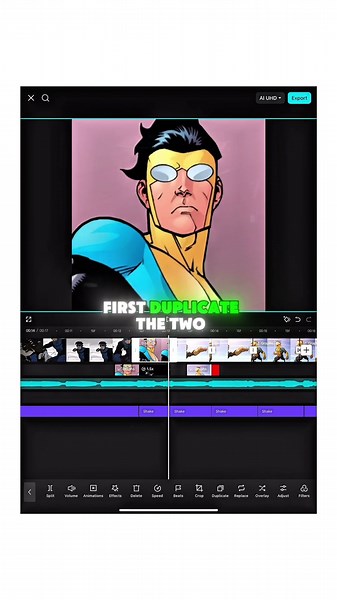 How to make a viral Invincible Edit Transition in Capcut? #edithelp #capcuttutorial