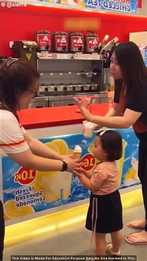 Little Girl Eats A Stranger’s Ice Cream